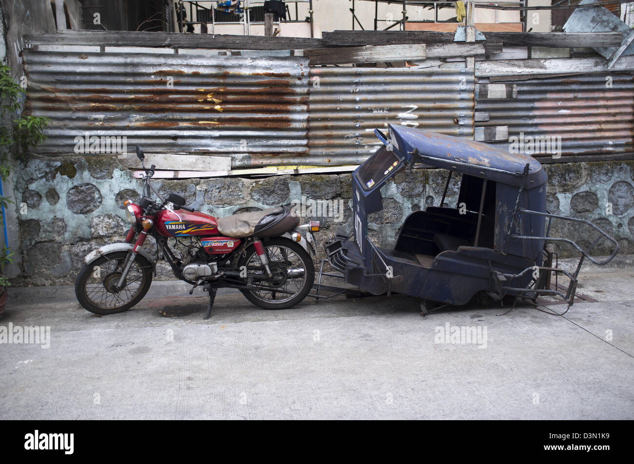 Pazienti pediatrici La cabina di triciclo Taxi Manila Foto Stock