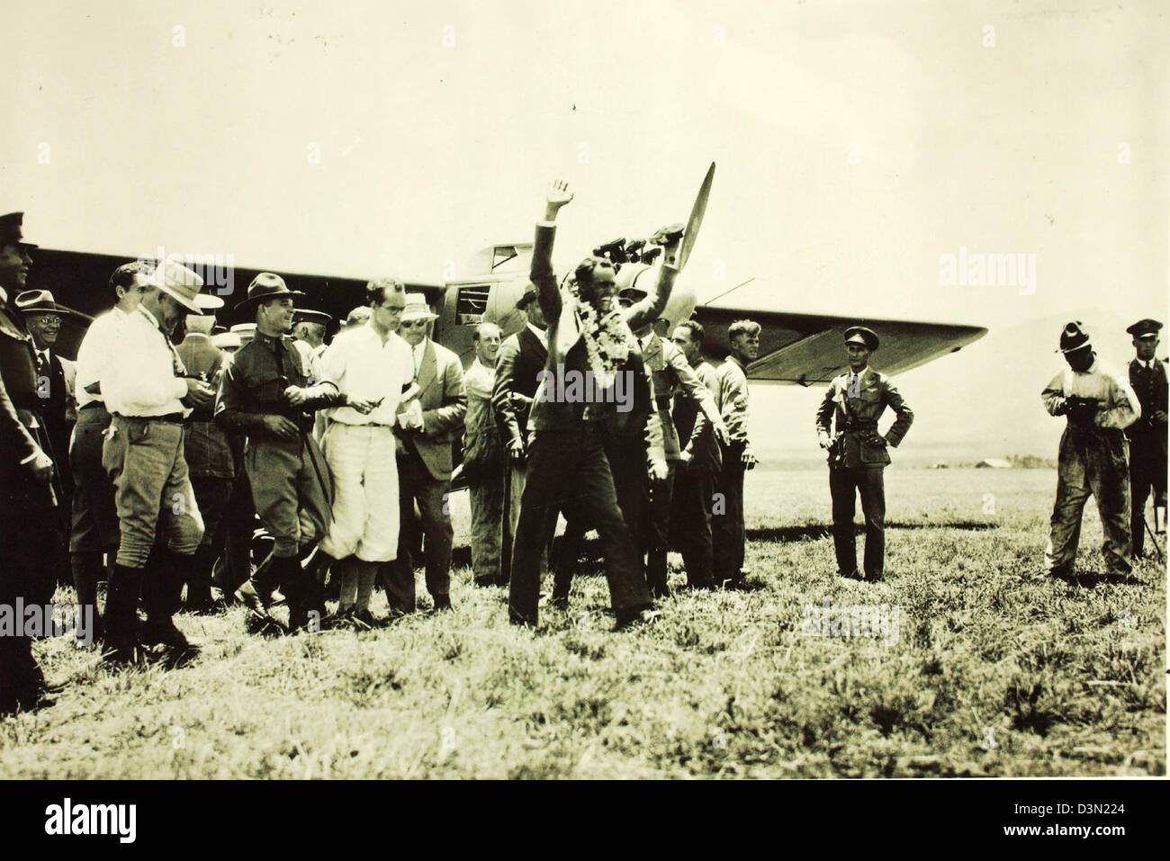 La Woolaroc Travel Air 5000 NX869 ha partecipato alla Dole Air Race, uno storico evento aeronautico. L'aereo era uno dei concorrenti in questa prima corsa trans-pacifica. Foto Stock