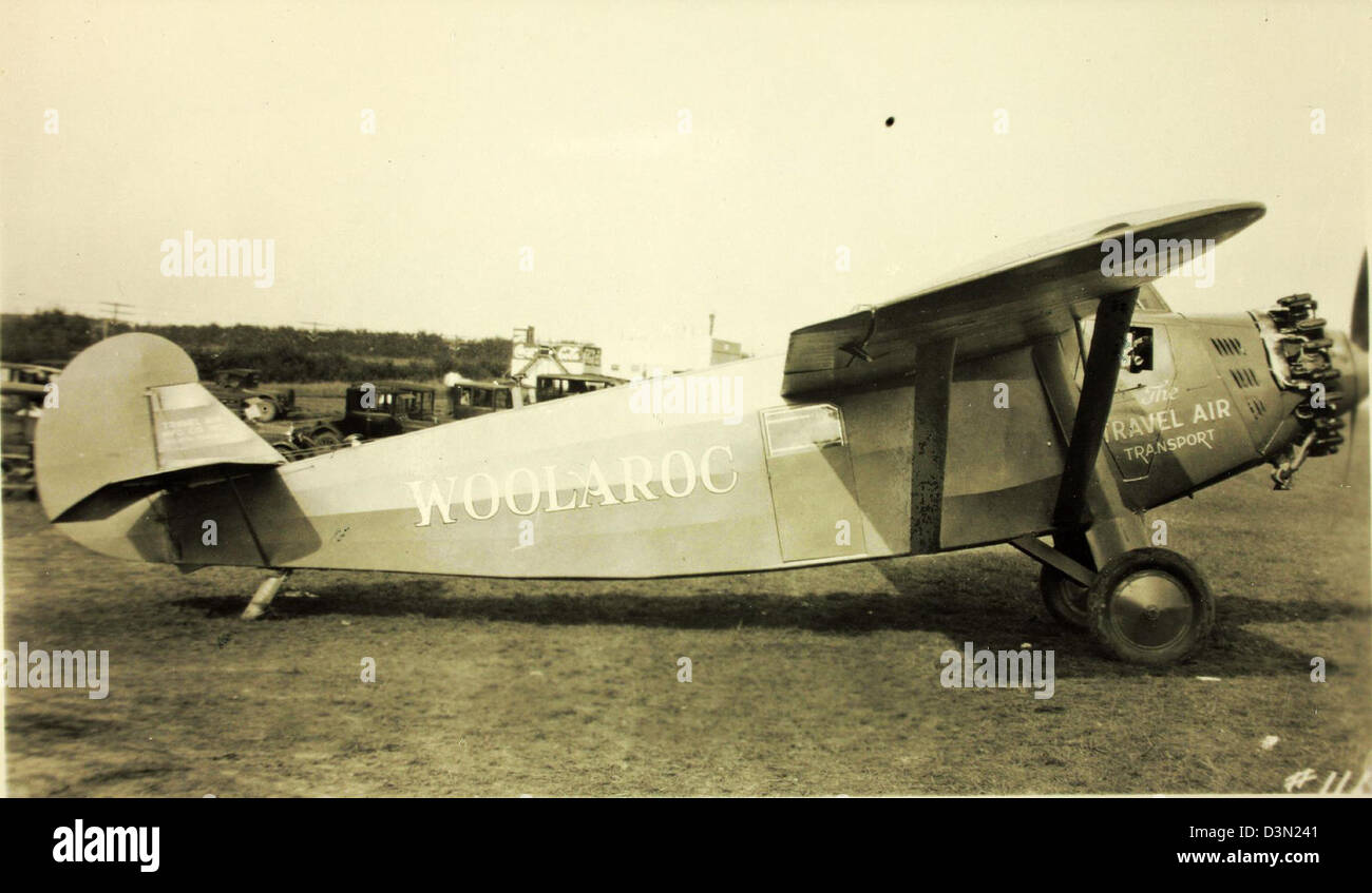 La Dole Air Race è stato uno storico evento aeronautico tenutosi nel 1927, con la Travel Air 5000 NX869, Woolaroc. I piloti hanno partecipato a una gara di trasposizione dagli Stati Uniti alle Hawaii, segnando un momento chiave nella storia dell'aviazione. Foto Stock