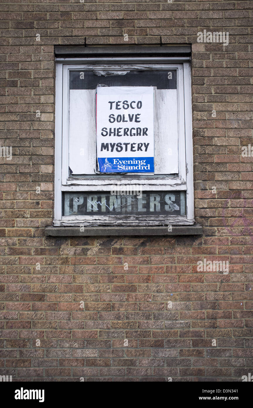 Evening Standard scherzo Tesco poster di cavalli Foto Stock