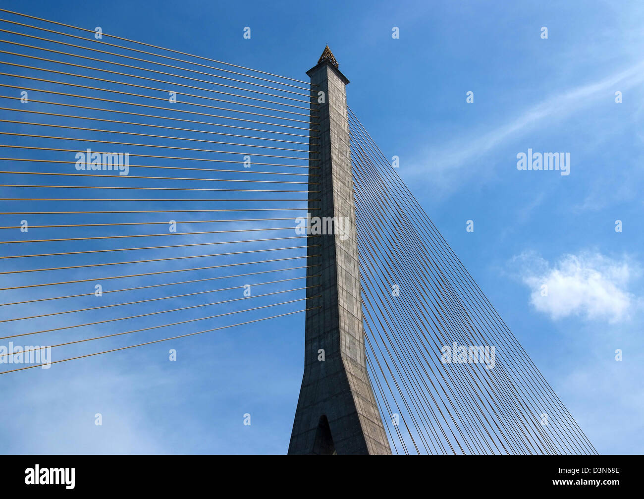 Mega sling Bridge,Rama 8, spanning di Choa Phraya a Bangkok in Tailandia Foto Stock