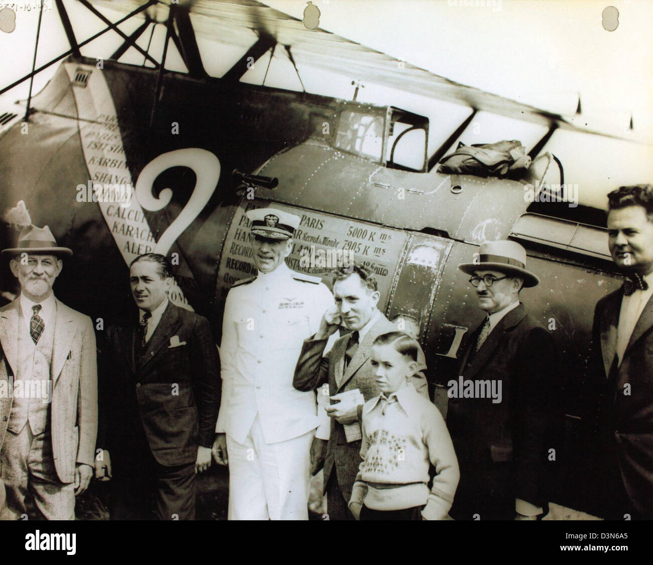 Il volo transatlantico del 1930 di coste e Bellonte da Parigi a New York fu un risultato significativo per l'aviazione, dimostrando le capacità a lunga distanza degli aerei durante i primi anni del XX secolo. Foto Stock