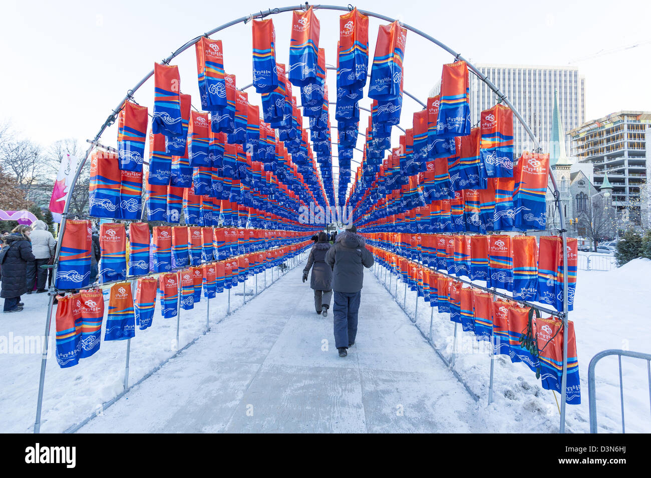 Tunnel di lanterne - tunnel de lanterne - Winterlude - Bal de Neige - La Confederazione Park Foto Stock