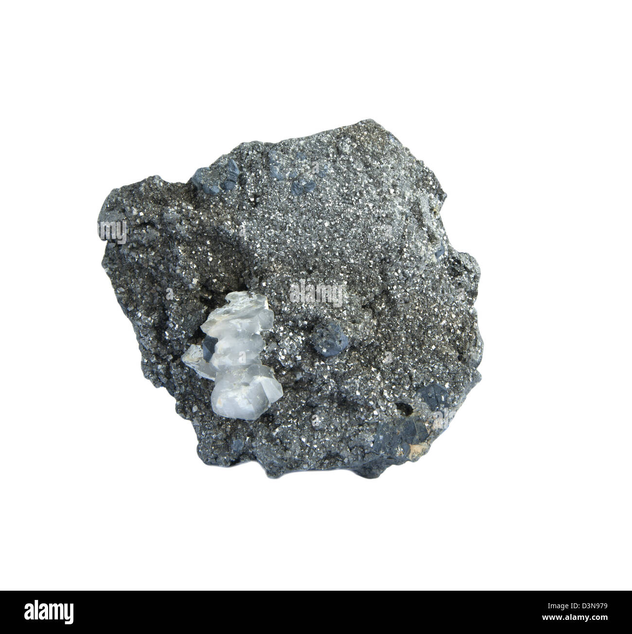 Close-up di calcite arsenopyrite grezzo Foto Stock