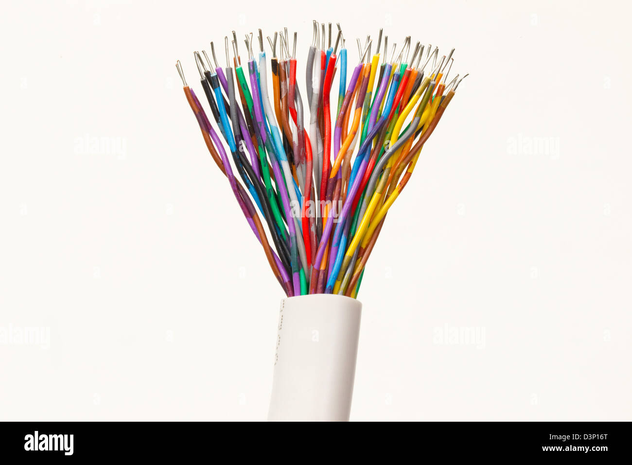 Cables-Multi-diversità di colore arcobaleno di colori misti Foto Stock