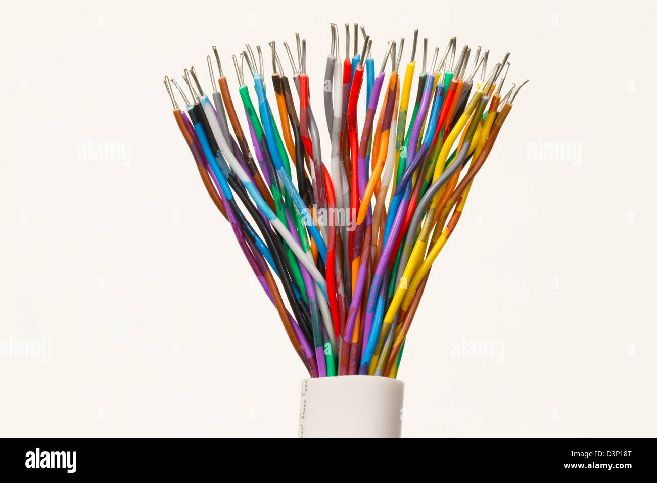 Cables-Multi-diversità di colore arcobaleno di colori misti Foto Stock