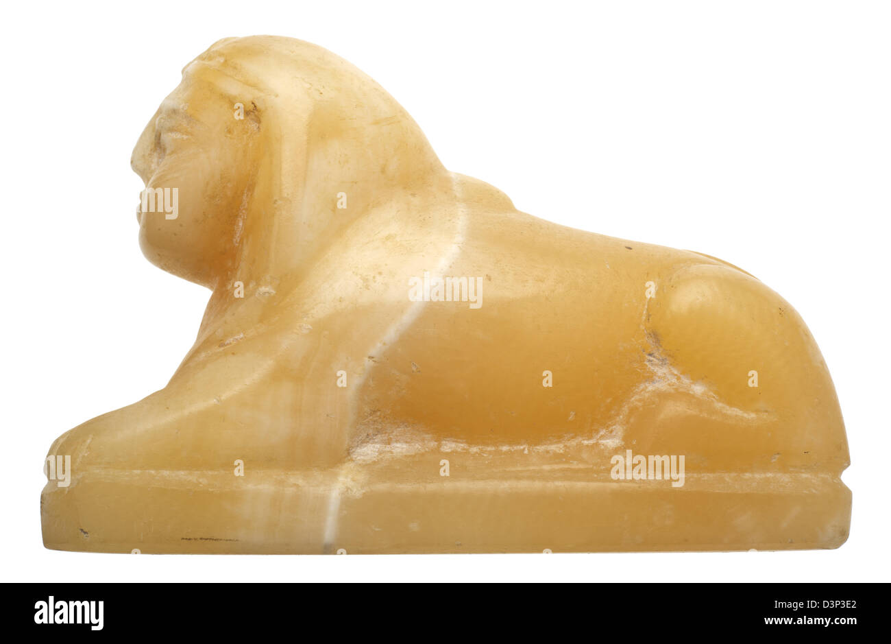 Souvenir egiziano realizzato in marmo raffigurante la Sfinge Foto Stock