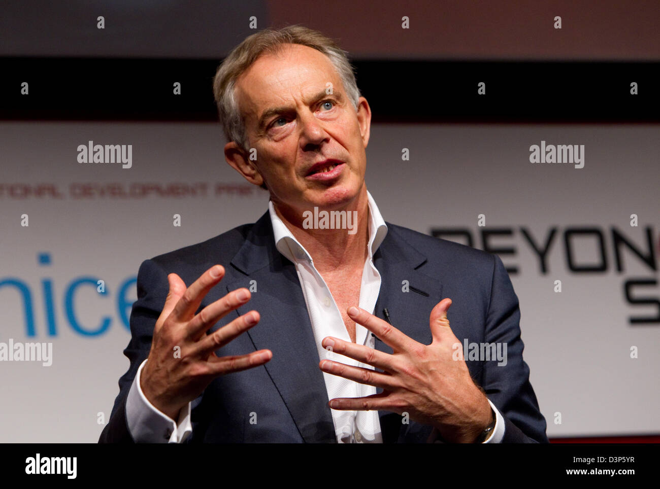 Tony Blair ex Primo Ministro Foto Stock