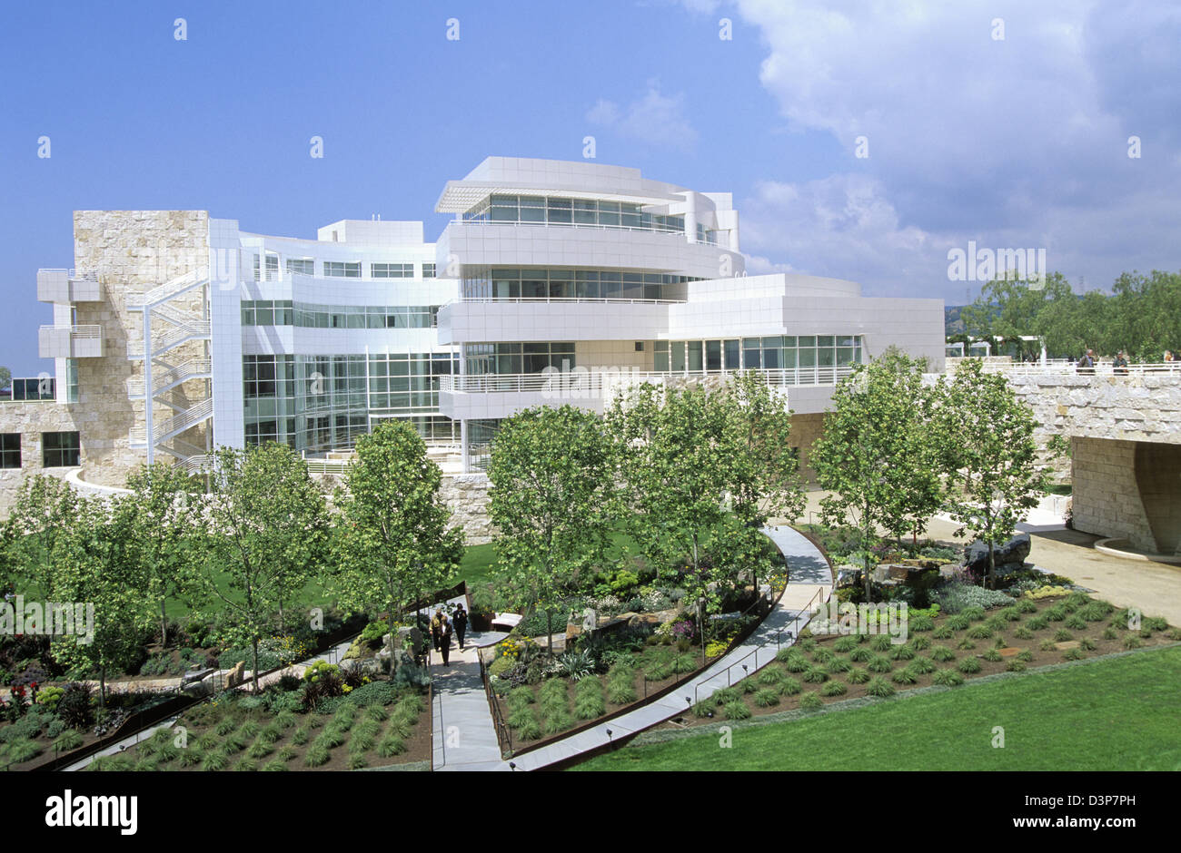 Il Central Garden, progettato da Robert Irwin, Getty Center di Los Angeles, California, USA. Foto Stock