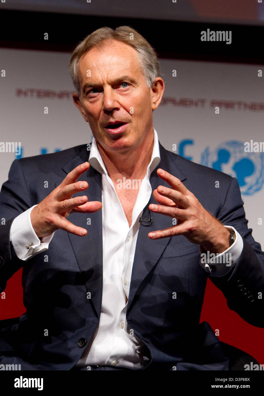 Tony Blair ex primo ministro Foto Stock