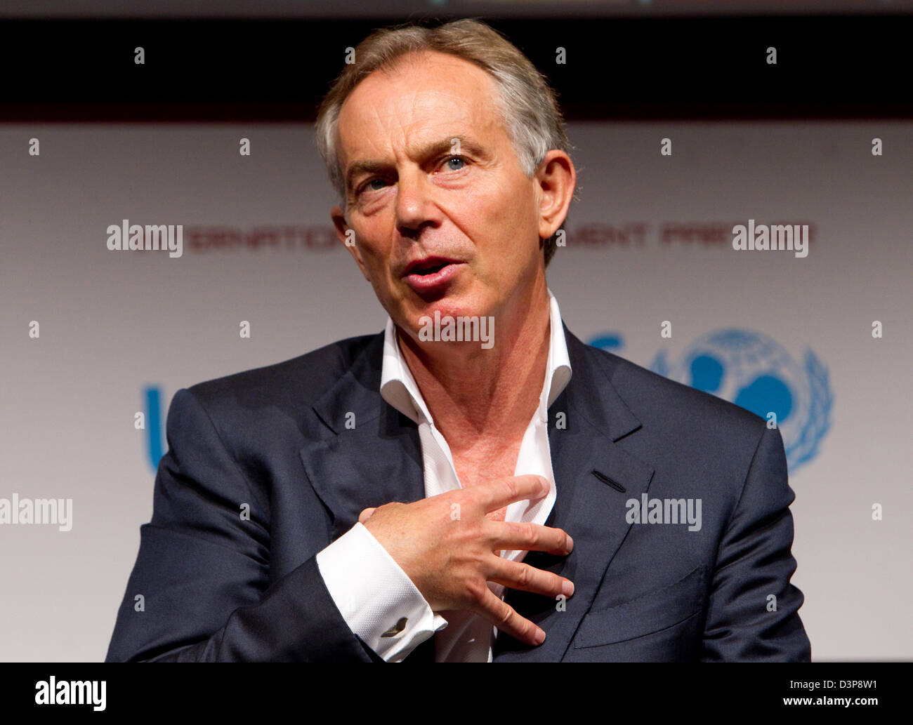 Tony Blair ex primo ministro Foto Stock