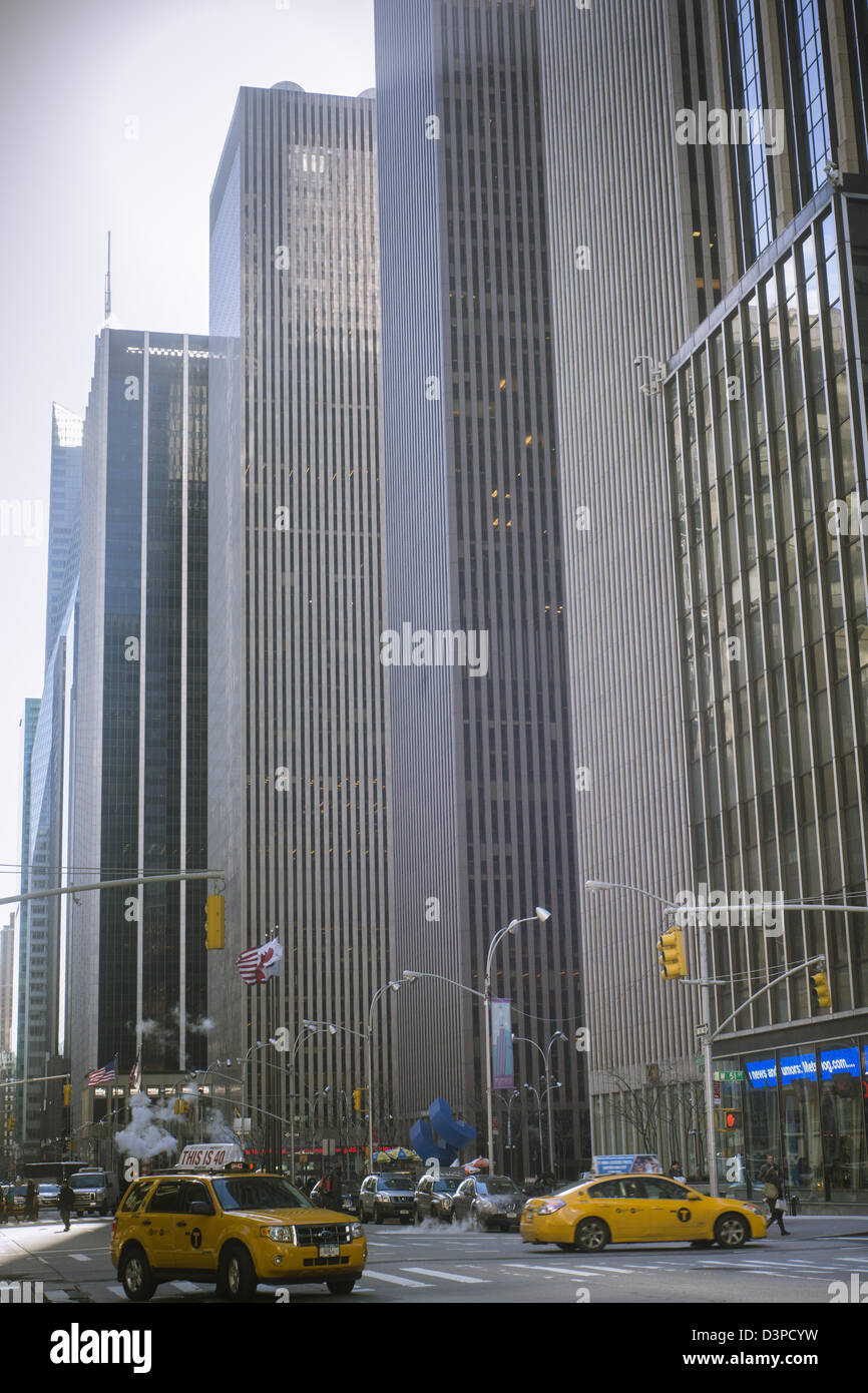 La Sesta Avenue estensione al Rockefeller Center di New York è considerato il Lunedi, 18 febbraio 2013. (© Richard B. Levine) Foto Stock
