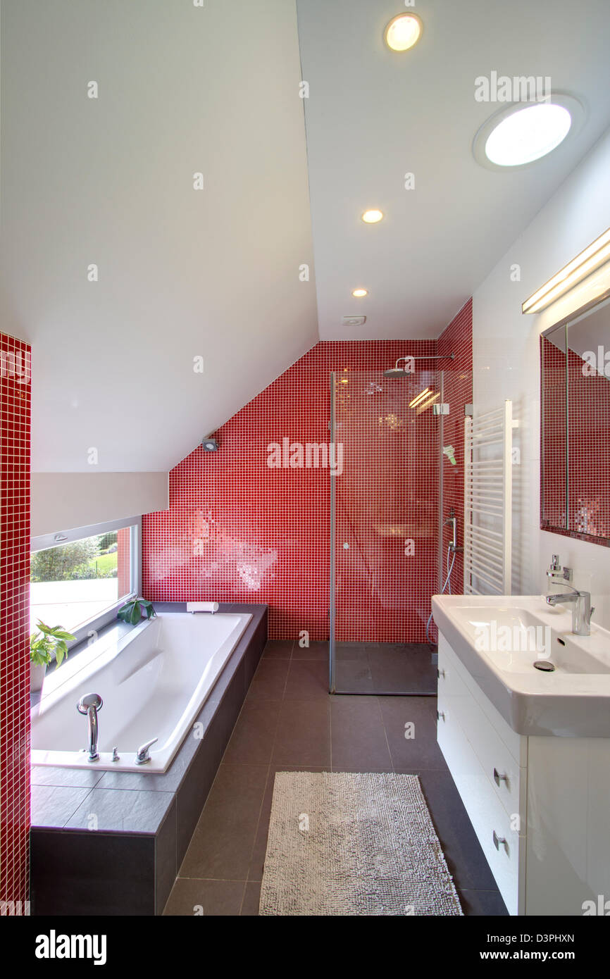 Il design moderno del bagno Foto Stock