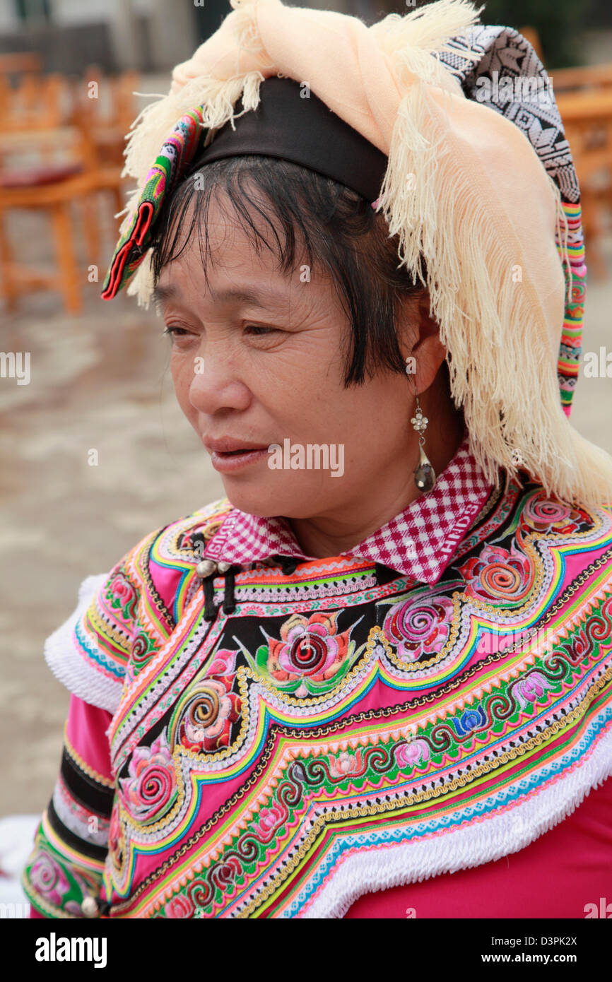 Cina Yunnan, Yuanyang, Hani minoranza etnica, persone, Foto Stock