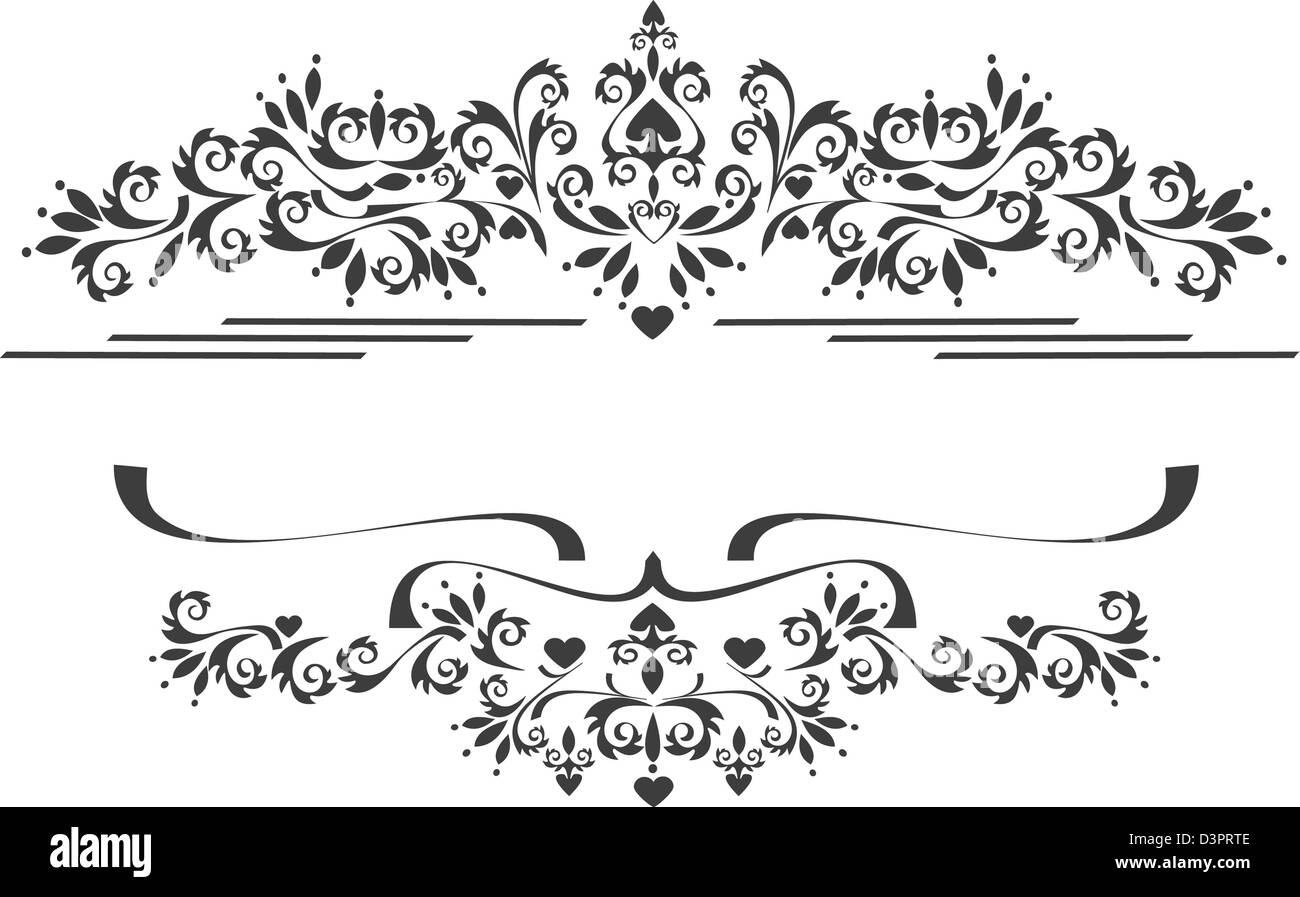 Ornamento decorativo confine,frame. Foto Stock