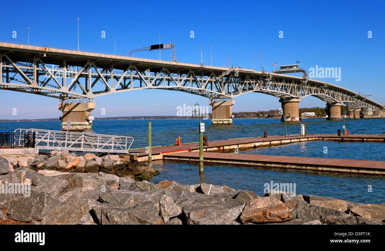 George P. Coleman Memorial Bridge, Yorktown, Virginia Foto Stock