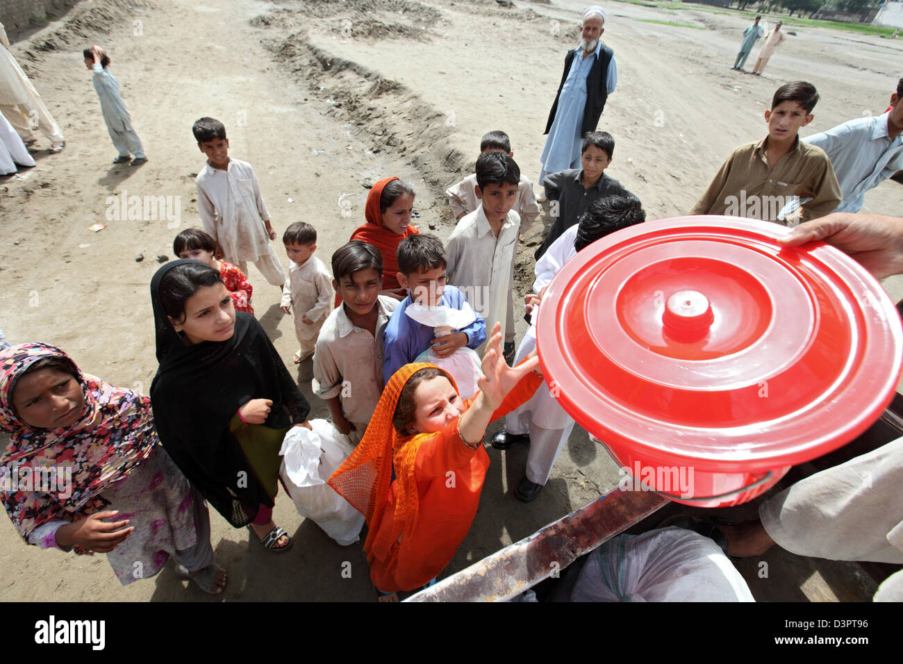 Mingora, Pakistan, Handicap International Hilfsgueterverteilung Foto Stock