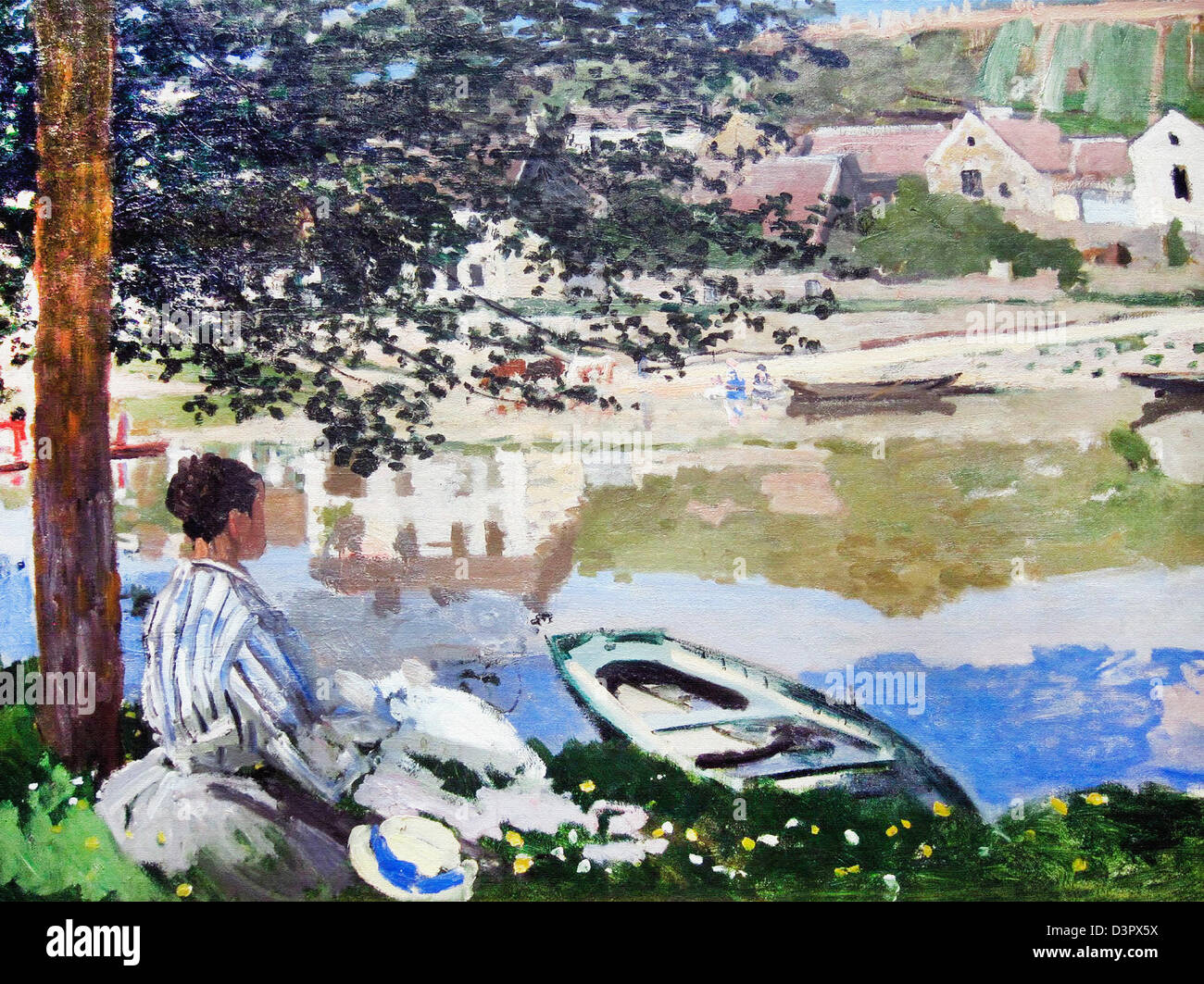 Claude Monet, sulle rive della Senna, Bennecourt 1868 olio su tela. Art Institute of Chicago Foto Stock