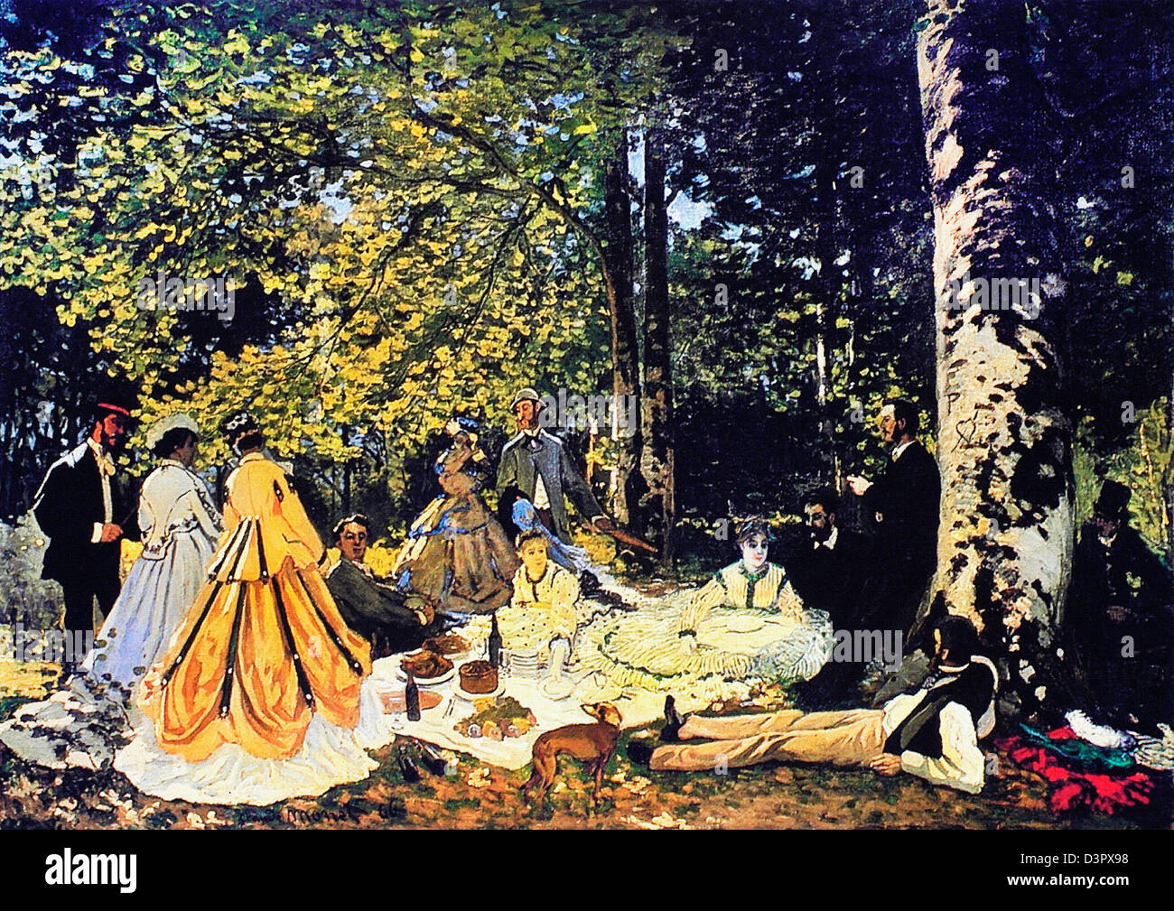 Claude Monet, Déjeuner sur l'herbe 1865-1866 Olio su tela. Musée d'Orsay, Parigi, Francia. Foto Stock