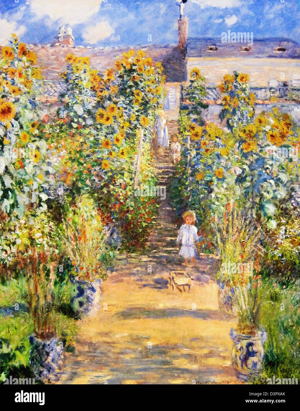Claude Monet, l'artista della Garden a Vétheuil, 1880, Galleria Nazionale di Arte Olio su tela. Foto Stock