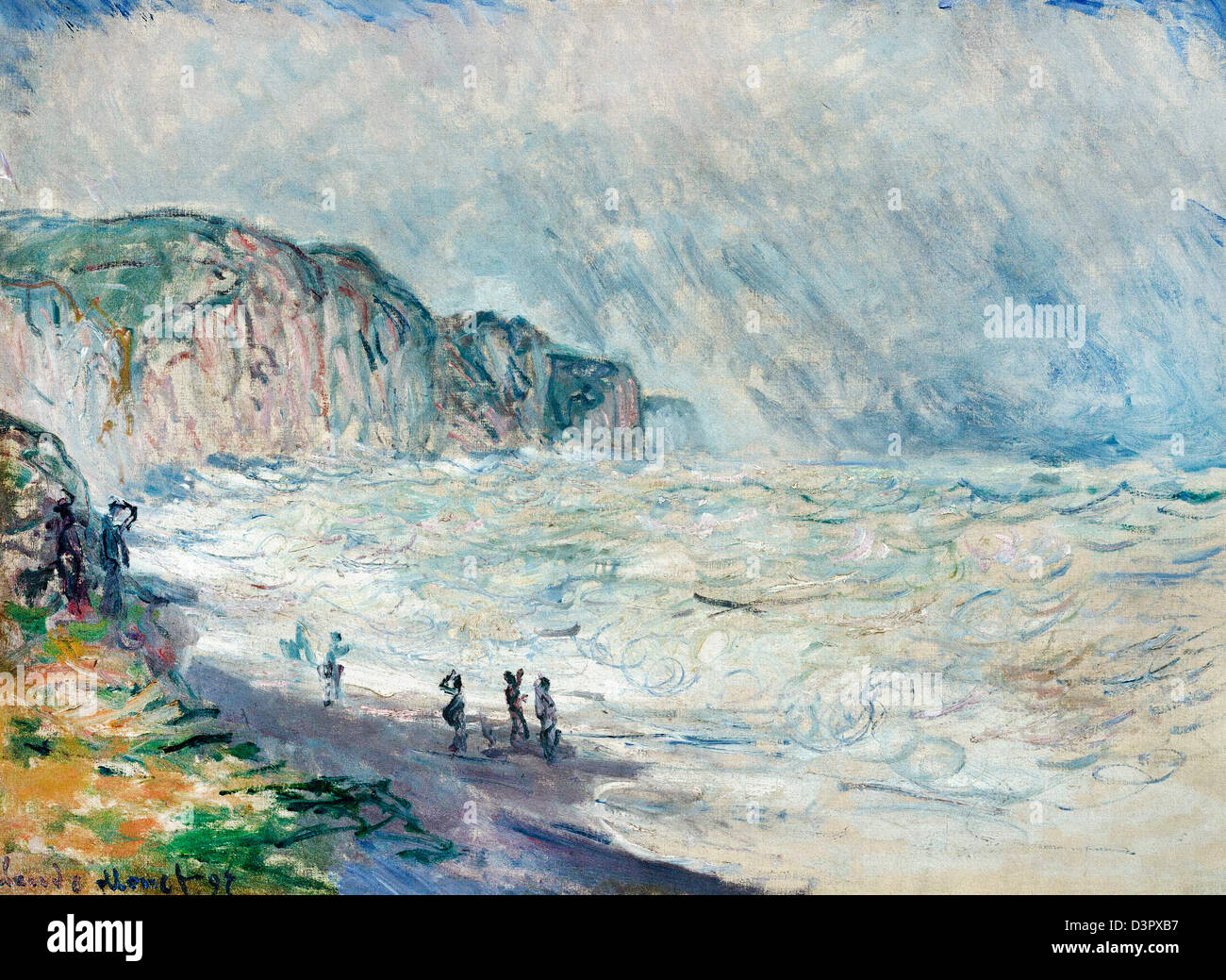Claude Monet, pesante mare a Pourville 1897 olio su tela. Museo Nazionale di Arte Occidentale di Tokyo Foto Stock