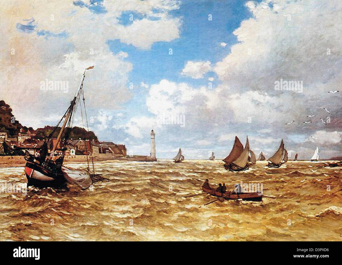 Claude Monet, Bocca della Senna, 1865, Norton Simon Foundation, Pasadena, CA Foto Stock