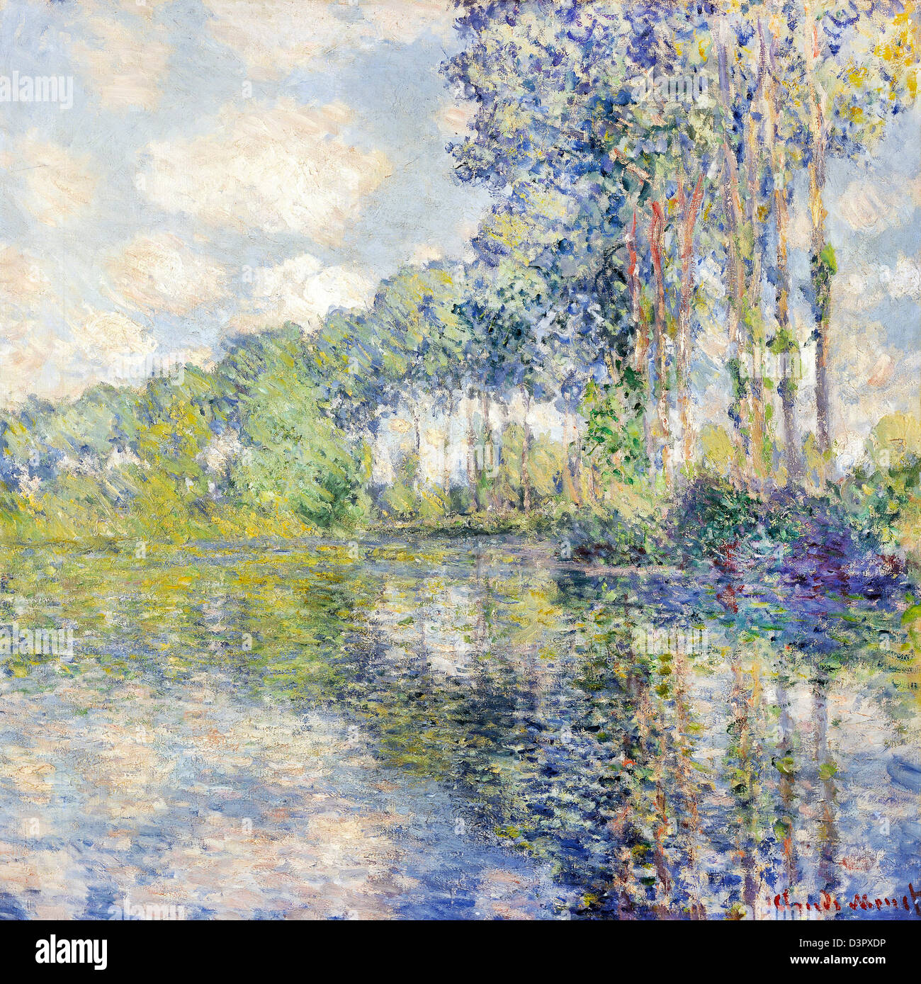 Claude Monet, pioppi sul Epte 1891 olio su tela. Galleria Nazionale di Scozia, Edimburgo Foto Stock