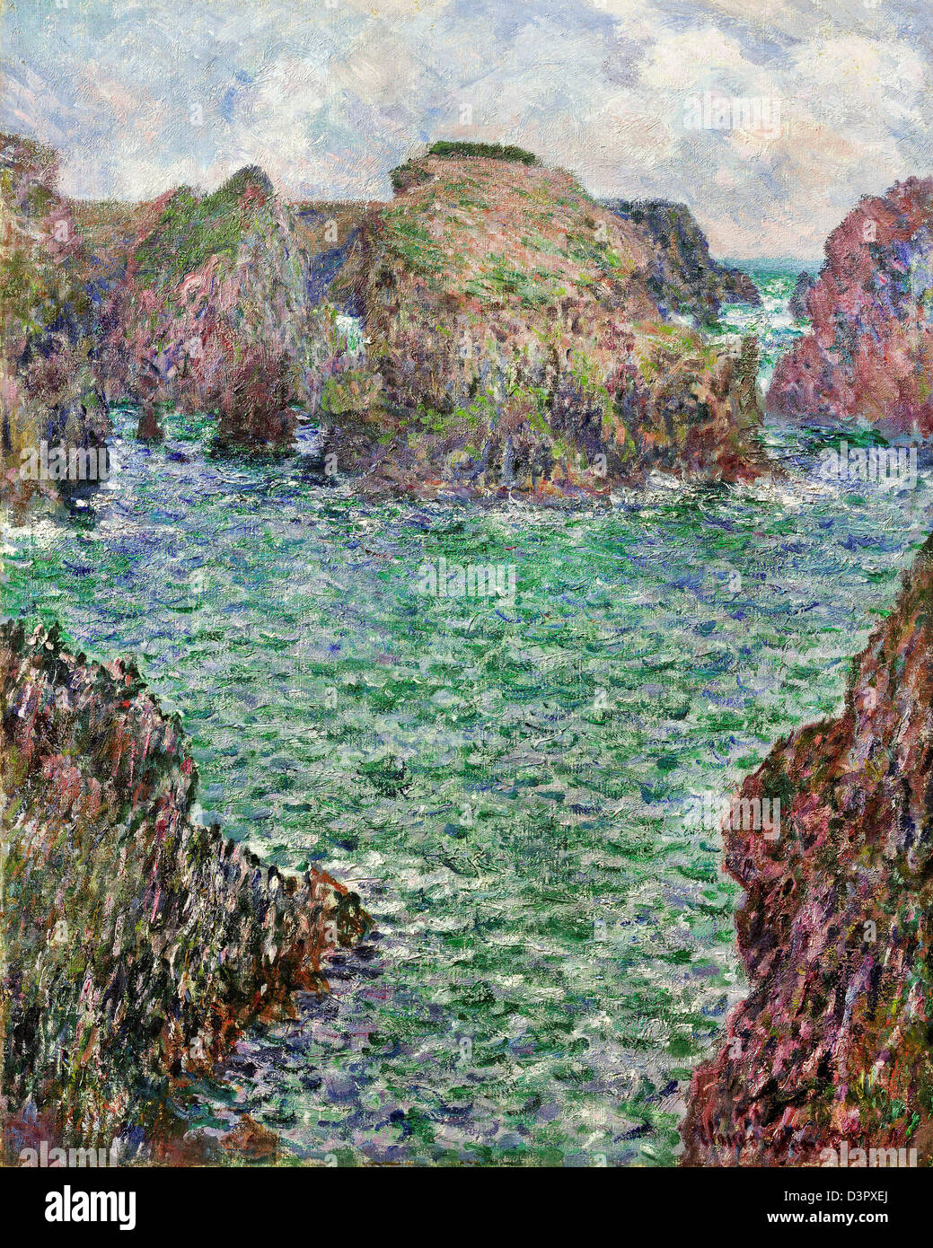 Claude Monet, Port-Goulphar, Belle-Ile 1887 olio su tela. Galleria d'arte del Nuovo Galles del Sud, il Domain di Sydney Foto Stock