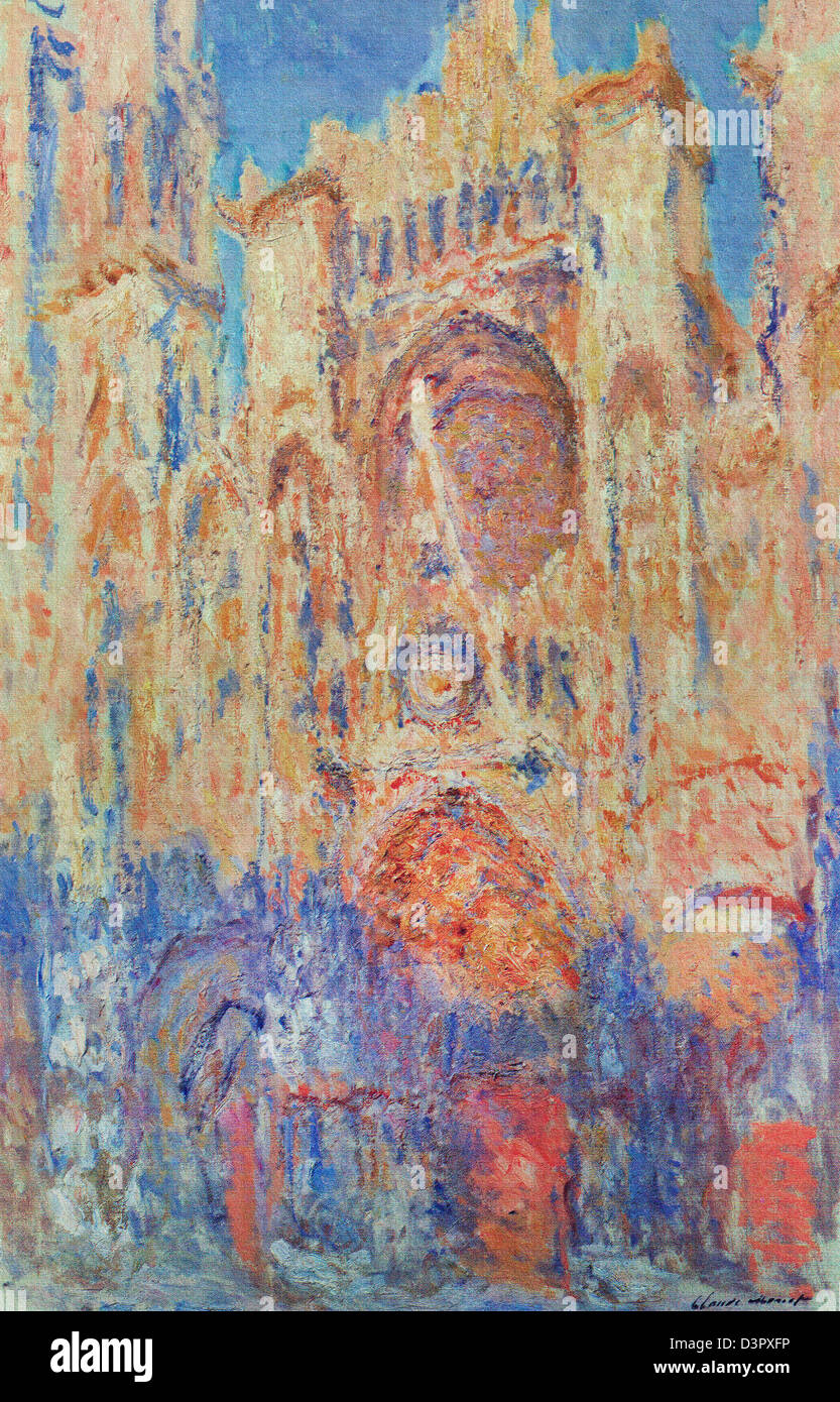 Claude Monet, Cattedrale di Rouen. Facciata (Tramonto) 1892-1894 Musée Marmottan Monet, Parigi. Olio su tela. Foto Stock