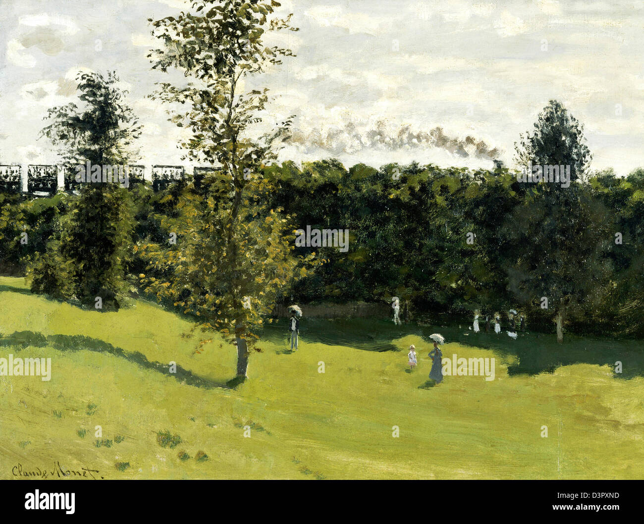 Claude Monet, treno nella campagna 1870 olio su tela. Musée d'Orsay, Parigi, Francia Foto Stock