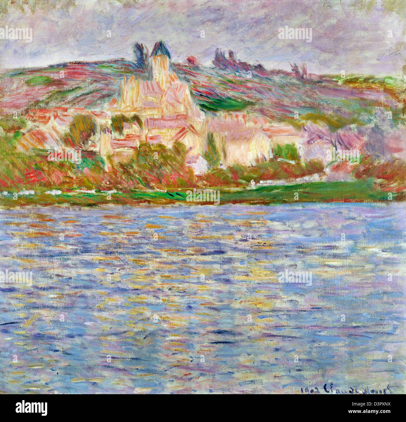 Claude Monet, Vetheuil 1902 olio su tela. Museo Nazionale di Arte Occidentale di Tokyo Foto Stock