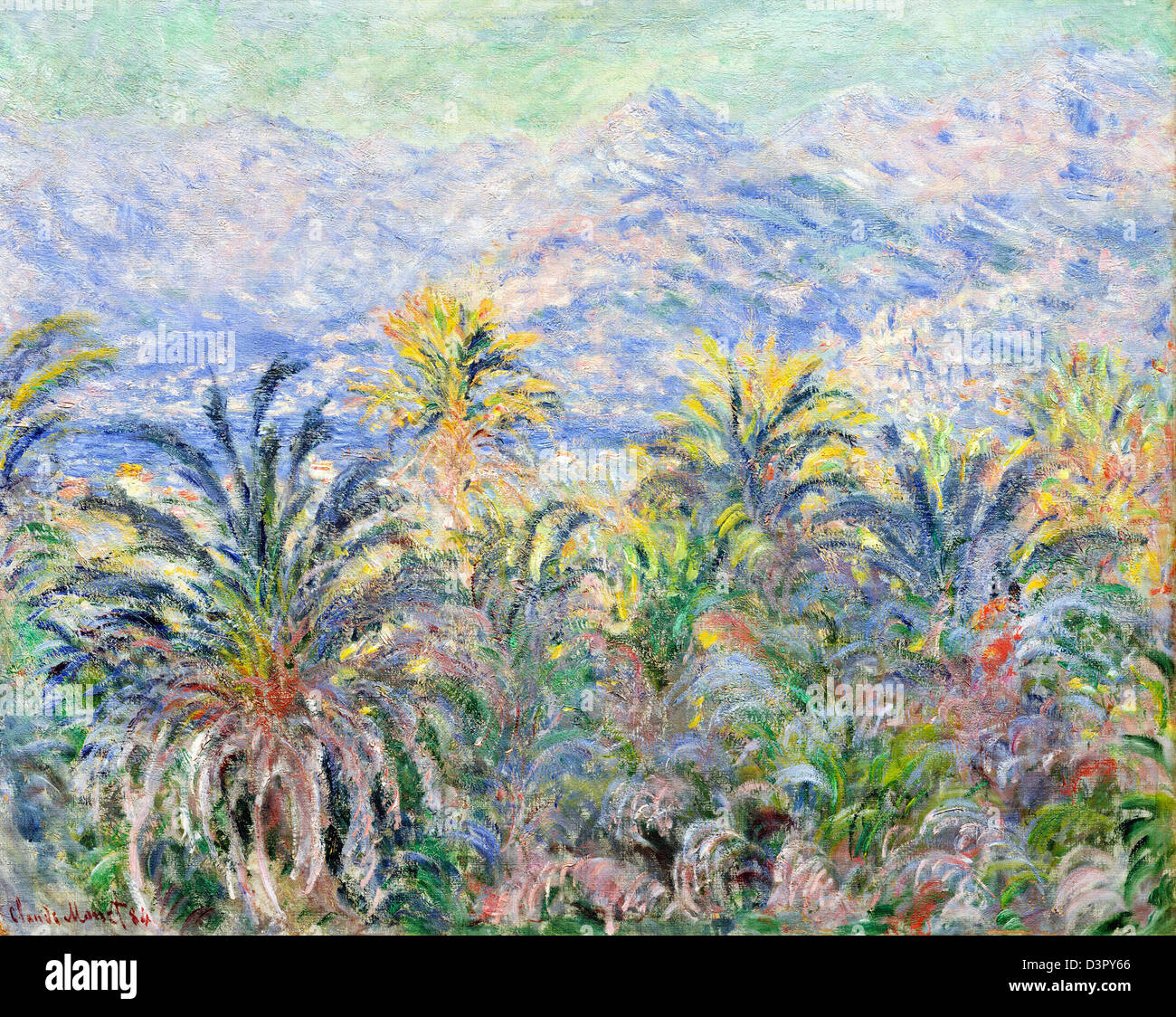 Claude Monet, Palme a Bordighera 1884 olio su tela. Metropolitan Museum of Art di New York City, Stati Uniti d'America Foto Stock
