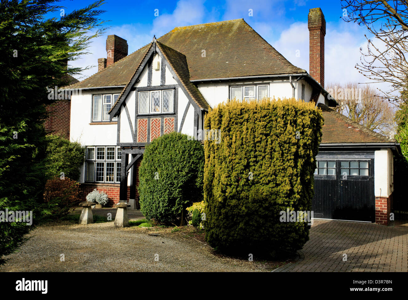 Mock Tudor House in Swindon, Regno Unito Foto Stock