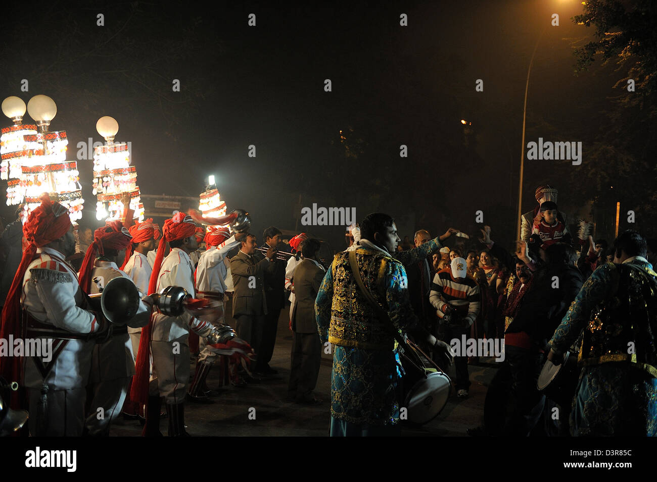 Un matrimonio indiano a Nuova Delhi, India. Foto Stock