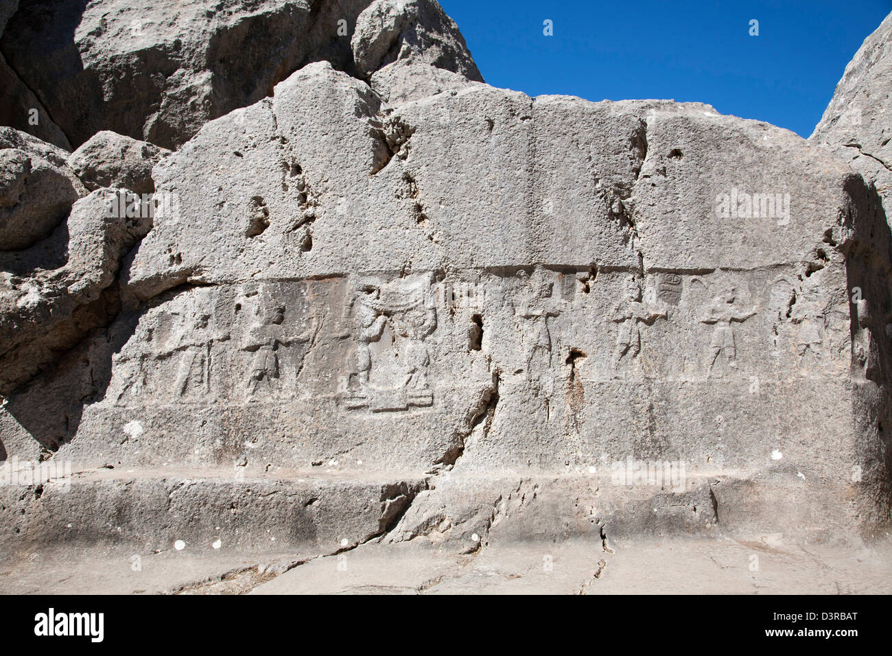 La camera a, Santuario, area archeologica, yazilikaya, area hattusa, Anatolia centrale, Turchia, Asia Foto Stock