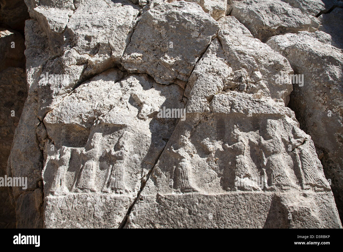 La camera a, Santuario, area archeologica, yazilikaya, area hattusa, Anatolia centrale, Turchia, Asia Foto Stock