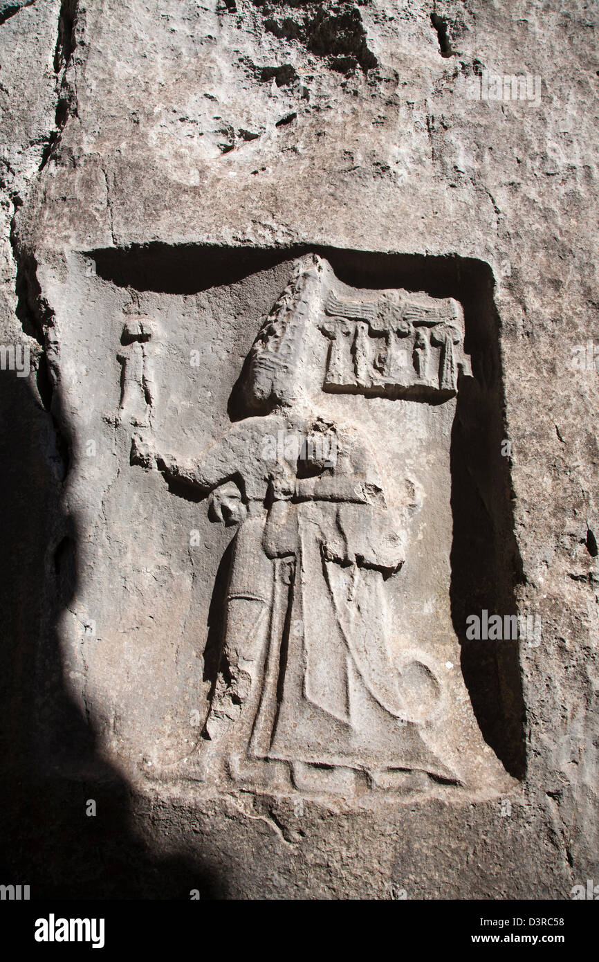 Camera b, Santuario, area archeologica, yazilikaya, area hattusa, Anatolia centrale, Turchia, Asia Foto Stock