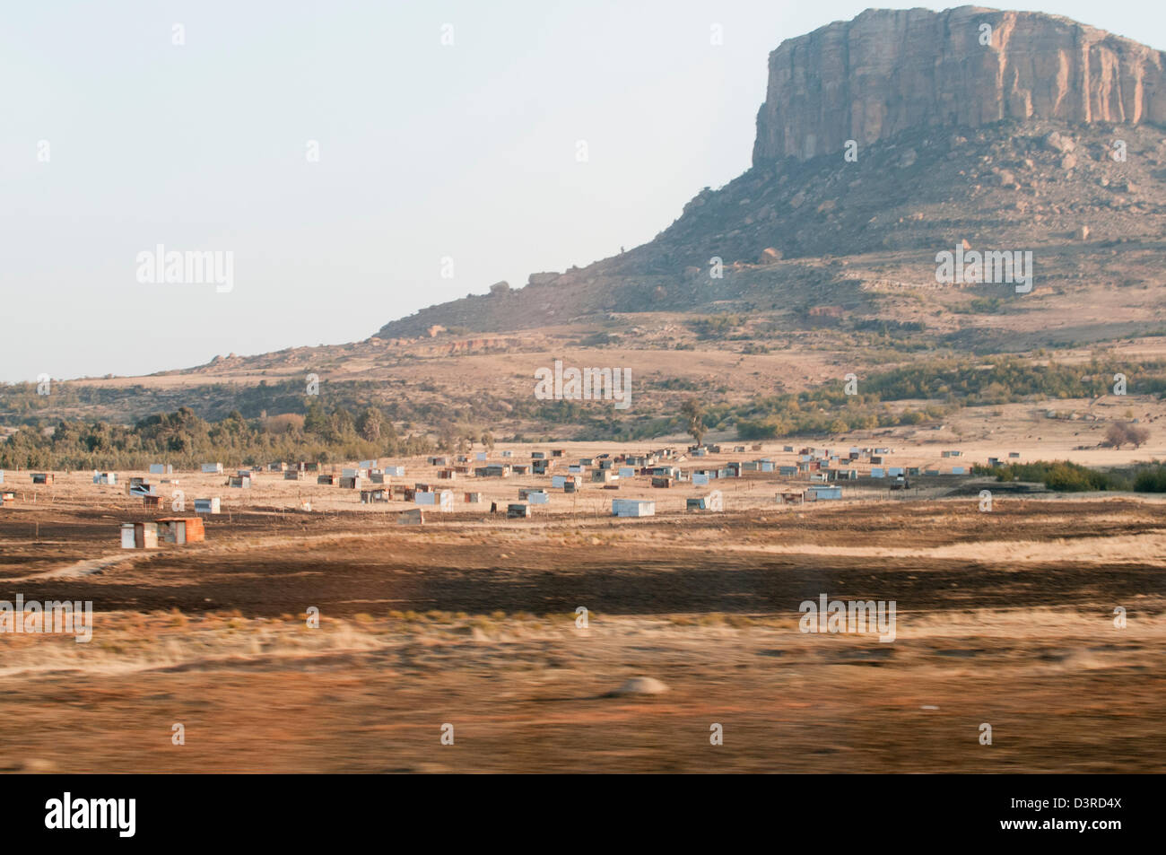 Baraccopoli, Golden Gate National Park, Sud Africa Foto Stock