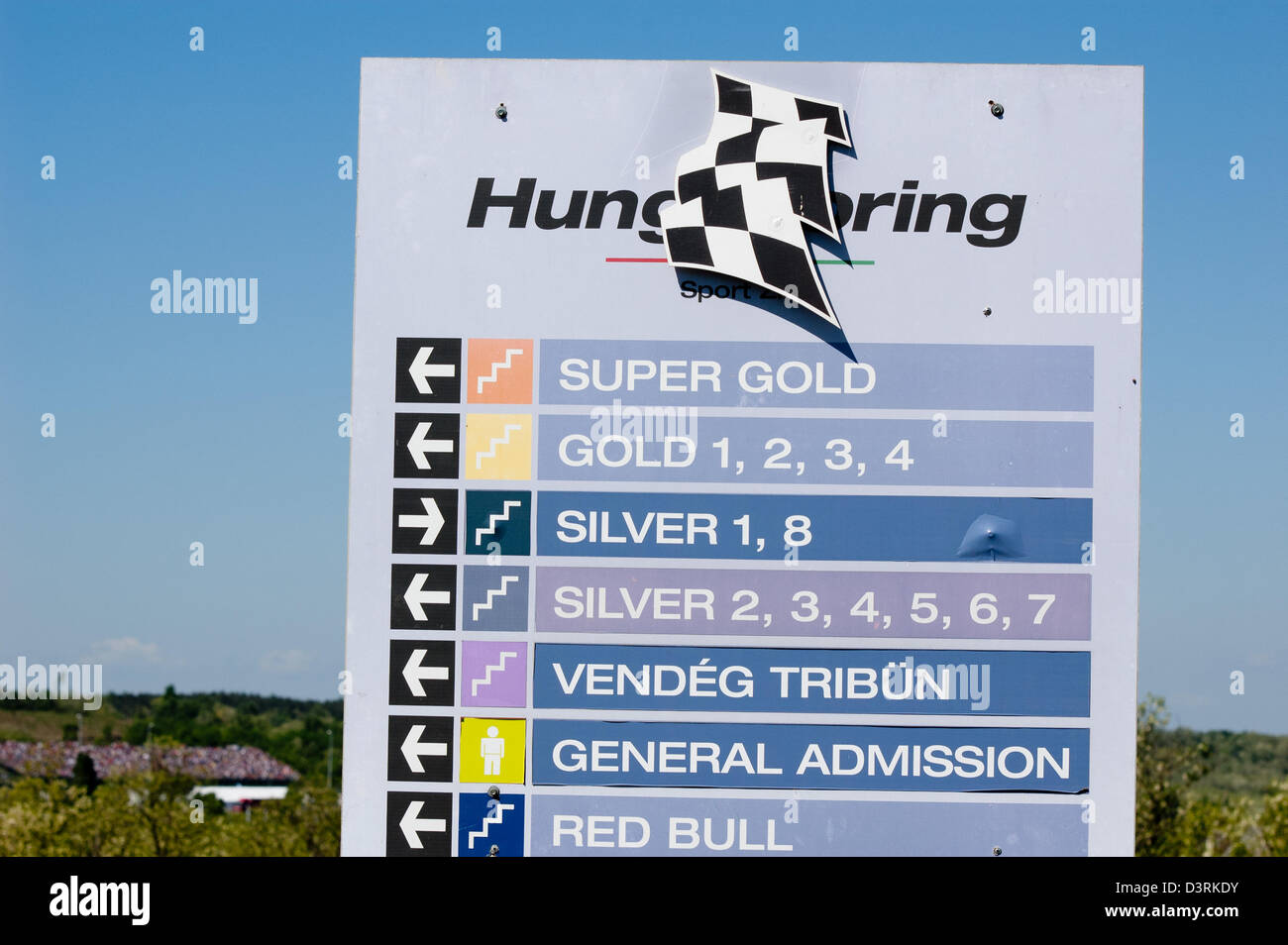 Scheda Informazioni sul circuito di Hungaroring Foto Stock