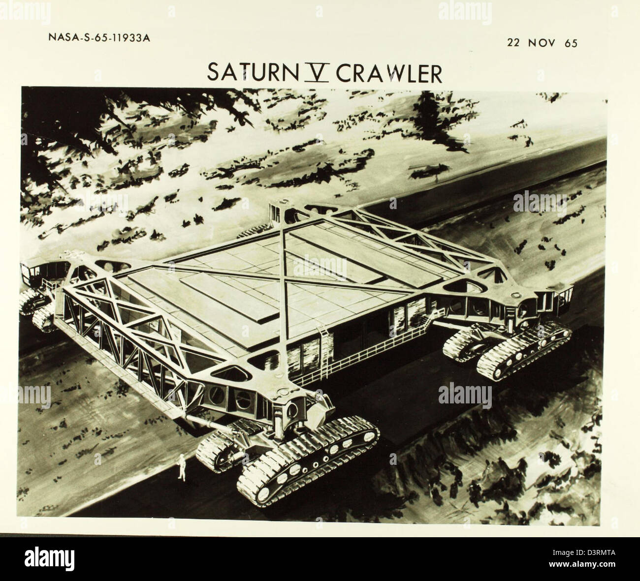 Una foto lucida del razzo Saturn SA-5, un veicolo essenziale utilizzato durante il programma Apollo della NASA, che illustra le prime fasi dell'esplorazione spaziale e dello sviluppo dei razzi. Foto Stock