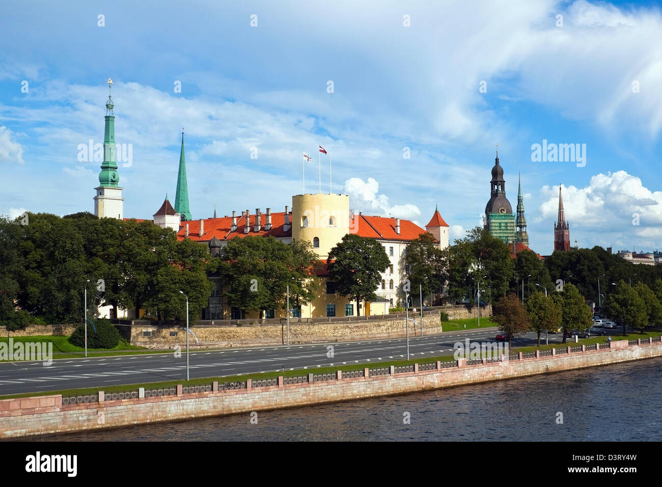 Presidente lettone castello nella città di Riga Foto Stock