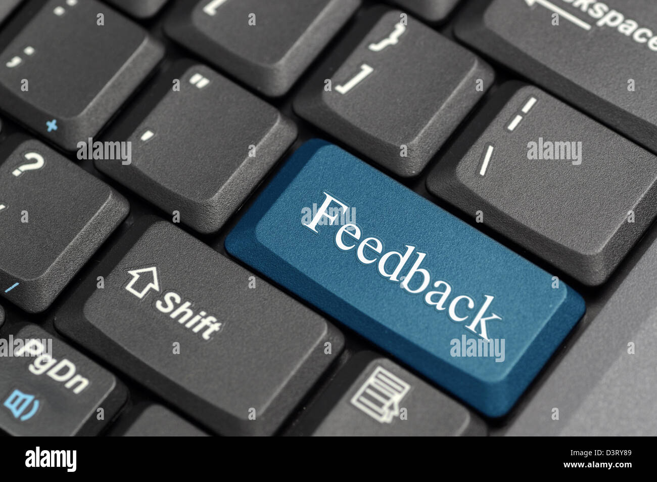 Feedback sulla tastiera Foto Stock