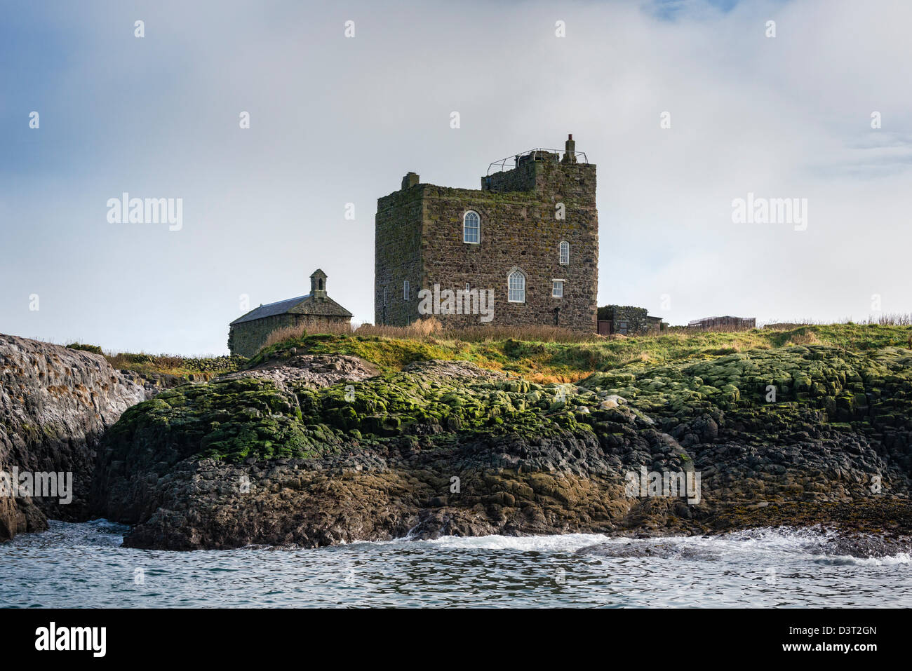 Torre del castello di farne interna Foto Stock
