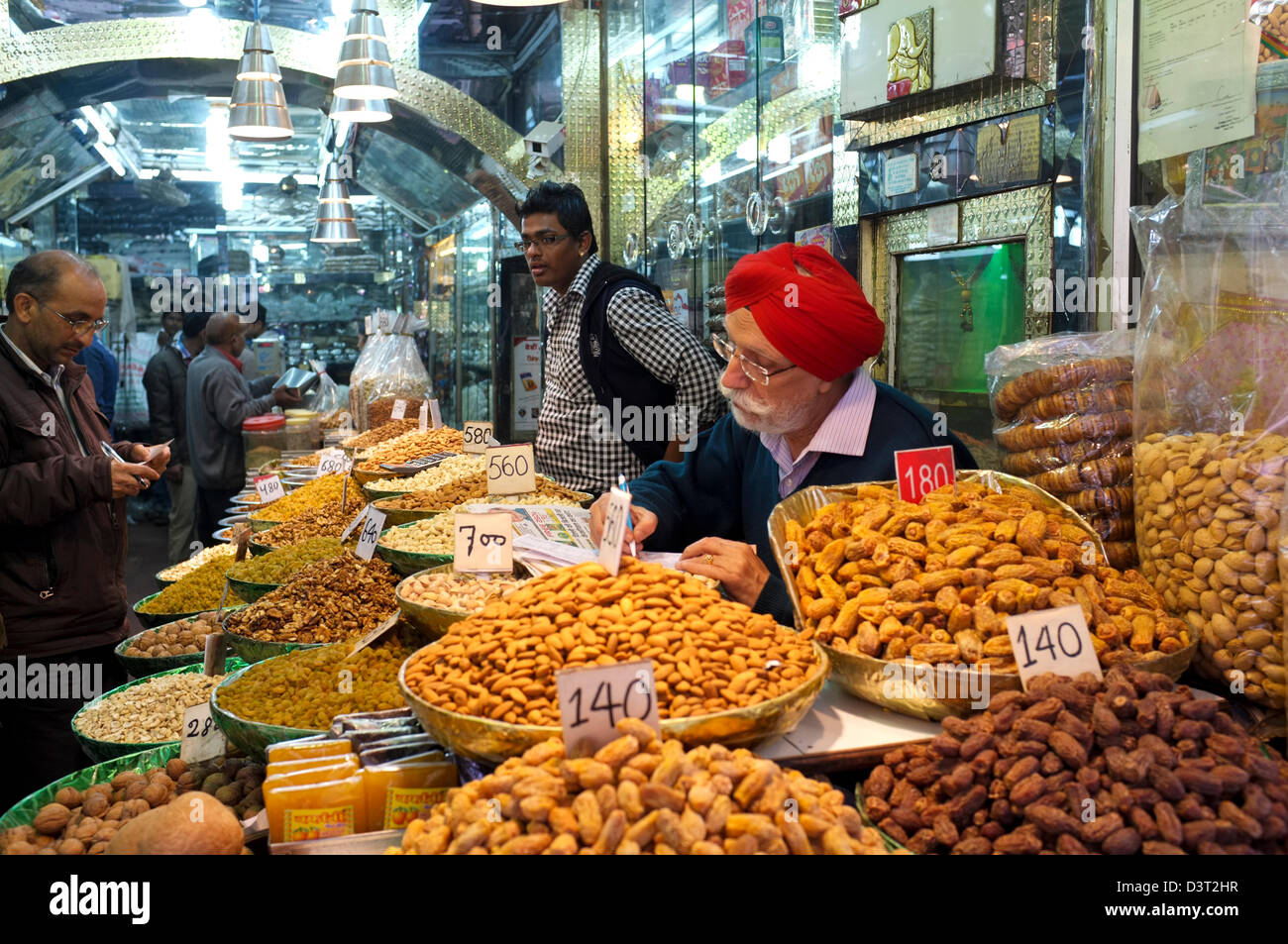 Il mercato delle spezie Vecchia Delhi Foto Stock