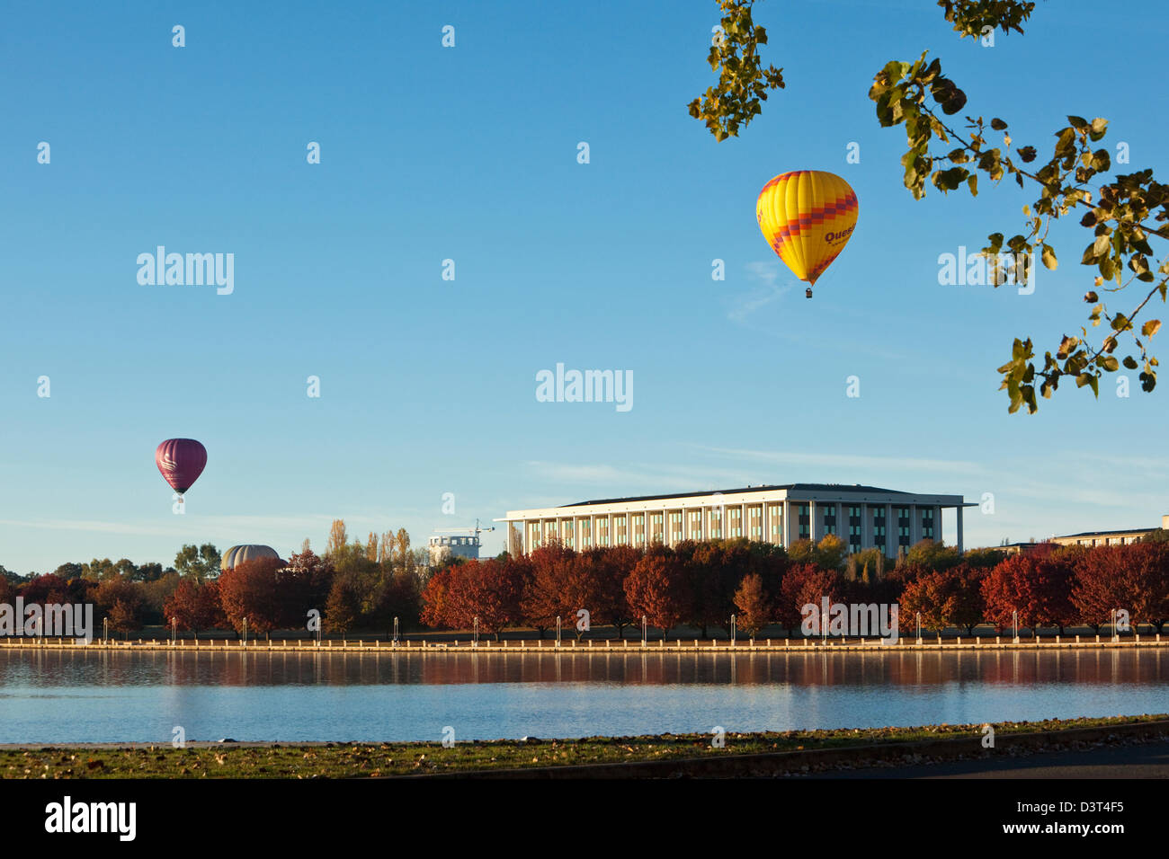 Vista sul Lago Burley Griffin. Canberra, Australian Capital Territory (ACT), Australia Foto Stock