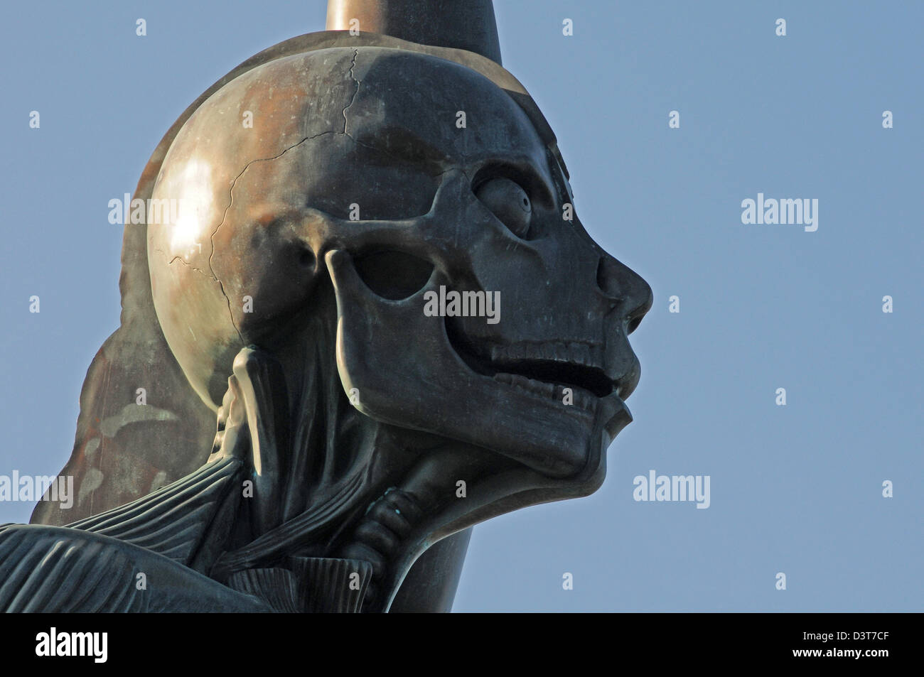 Sul lato destro della testa della Verity di Damien Hurst. Foto Stock