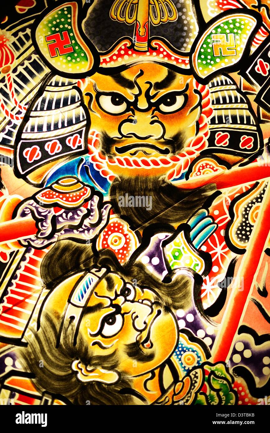 Nebuta Sfilata carri allegorici a Aomori, Giappone. Foto Stock