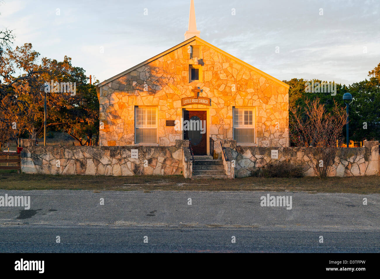 Little Rock chiesa nel tubo Creek, Texas Foto Stock