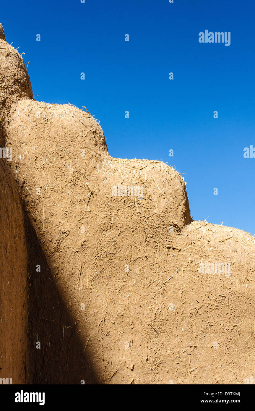 Adobe Architettura Dettagli, Ranchos de Taos, Nuovo Messico Foto Stock