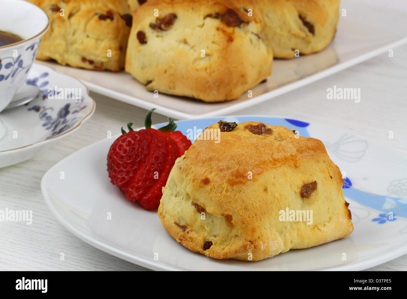 Pane appena sfornato inglese scone Foto Stock